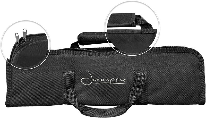 Jamonprive طقم لحم إيبيريكو مع سكين تقطيع اللحم، سكين العظام، سكين التقشير، سكين شحذ، مئزر، غطاء وملاقط هامون سيرانو - سكين تقطيع اللحم - طقم سكاكين الطهاة مع حقيبة - Image 4